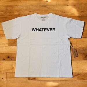 Mcnairy & Co T-shirt Mens Size XL White 'Whatever' Organic Cotton Streetwear NWT